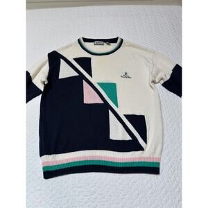 Vintage AUREUS “Pueblo Country Club “Men’s Color Block Pullover Sweater/ Size -L